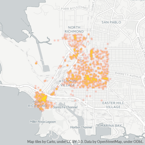 94801 Business Density Heatmap