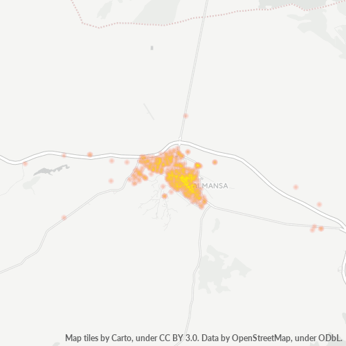 Mapa de calor para código postal 02640