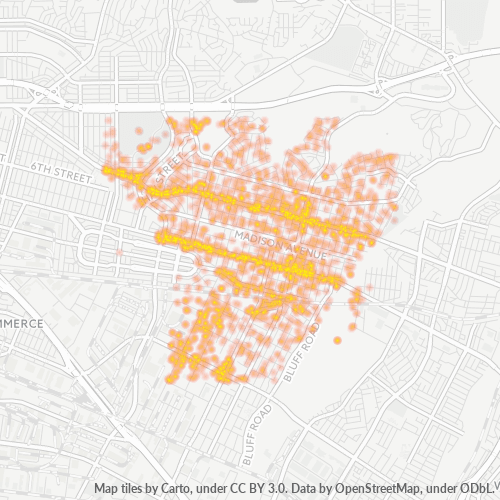 90640 Business Density Heatmap