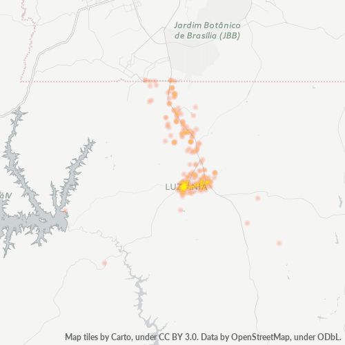 72800-000 Mapa de calor de densidad empresarial