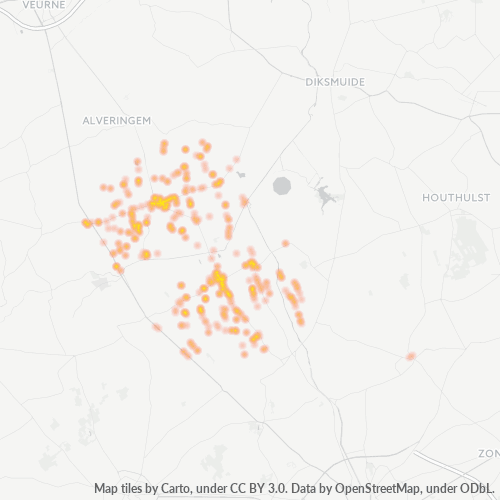 Heatmap voor postcode 8647