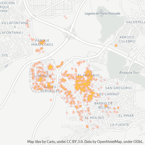 28942 Mapa de calor de densidad empresarial