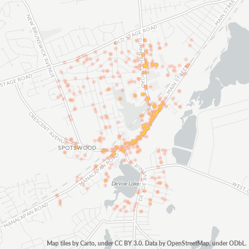 08884 Business Density Heatmap
