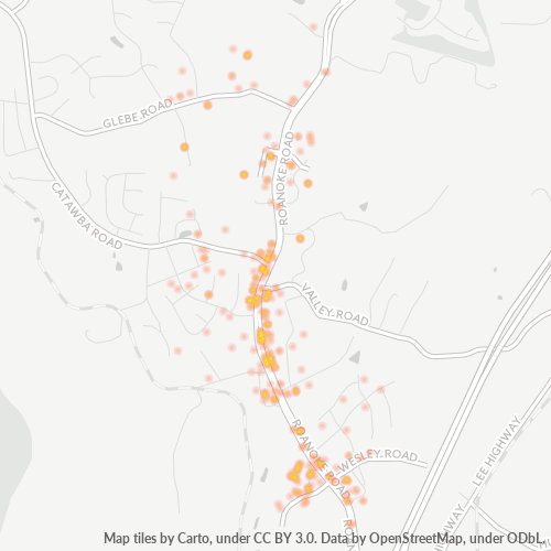 24083 Business Density Heatmap