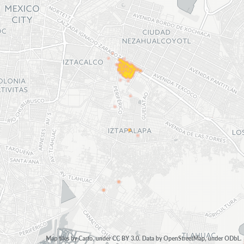 09210 Mapa de calor de densidad empresarial