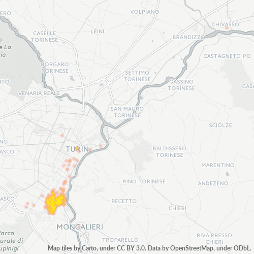 Mappa di calore per cap 10127