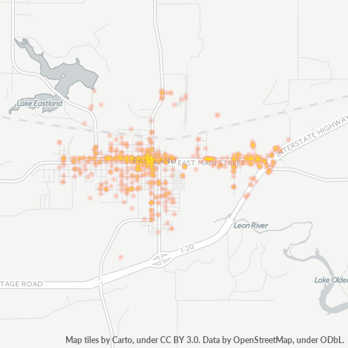 76448 Business Density Heatmap