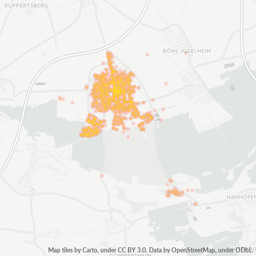 Heatmap für plz 67454