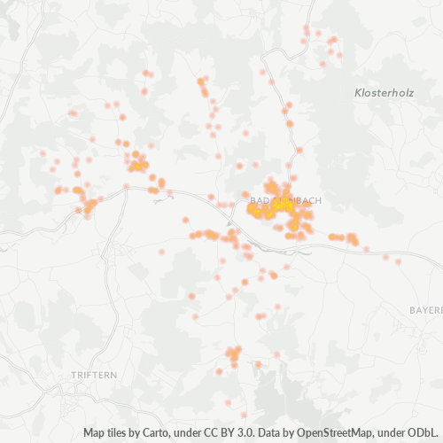Heatmap für plz 84364