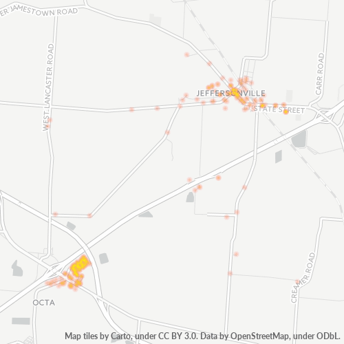 43128 Business Density Heatmap