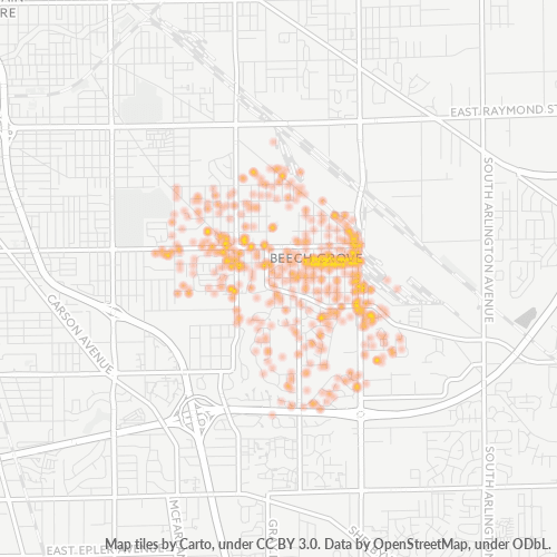 46107 Business Density Heatmap