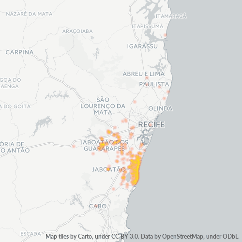 54000-000 Heatmap de Densidade da Empresa