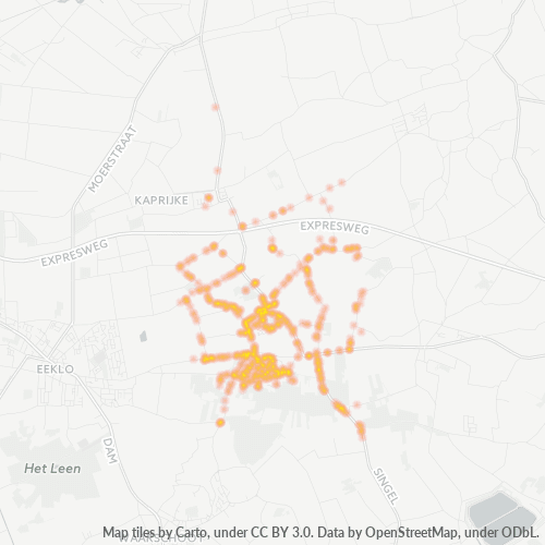 Heatmap voor postcode 9971