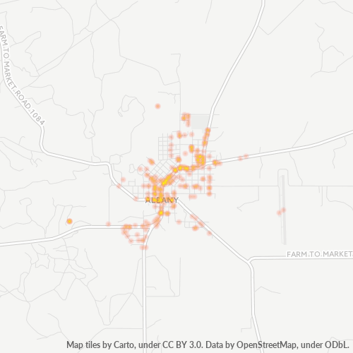 76430 Business Density Heatmap