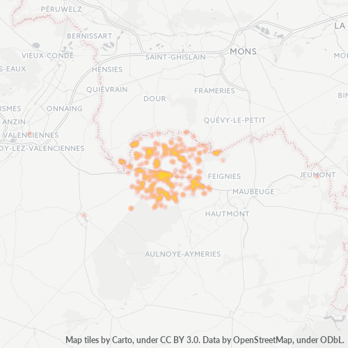 59570 Thermocarte de densité d'activité