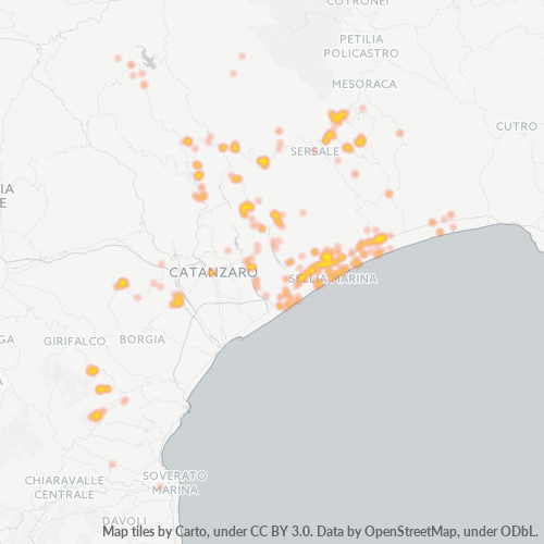 Mappa di calore per cap 88050