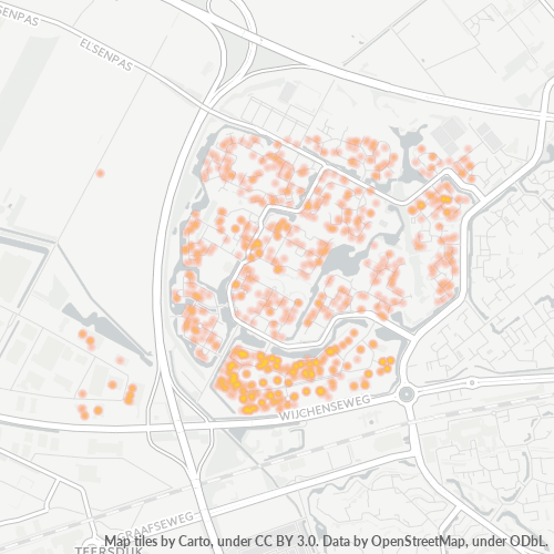 Heatmap voor postcode 6546