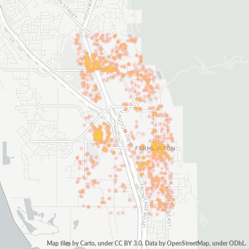 84025 Business Density Heatmap