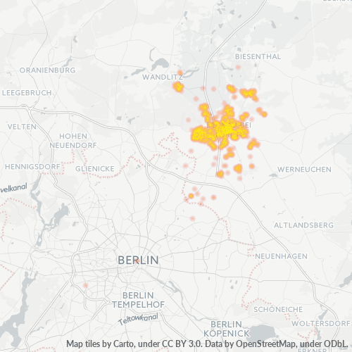 Heatmap für plz 16321