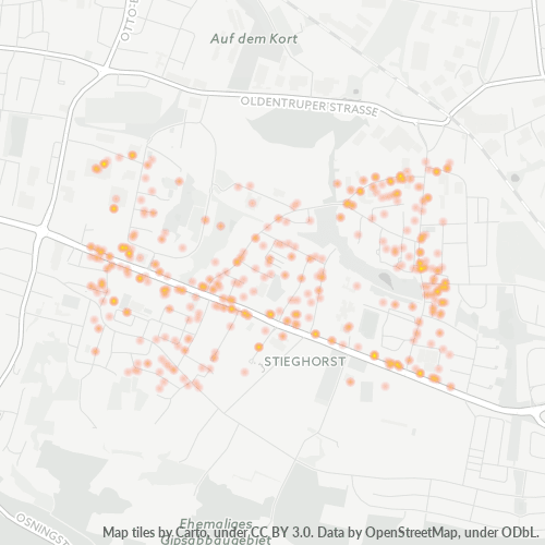 Heatmap für plz 33605