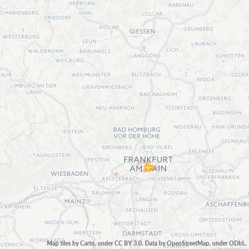 Heatmap für plz 60594