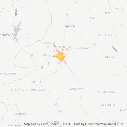 457001 Business Density Heatmap