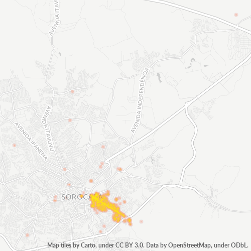 18020-000 Heatmap de Densidade da Empresa