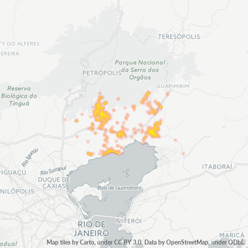 25900-000 Mapa de calor de densidad empresarial