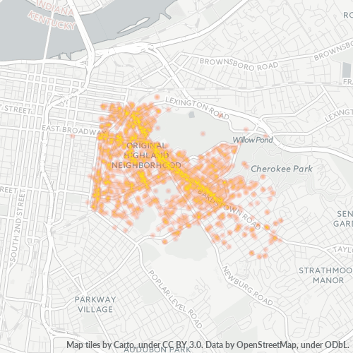 40204 Business Density Heatmap