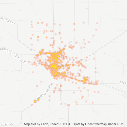 46725 Business Density Heatmap