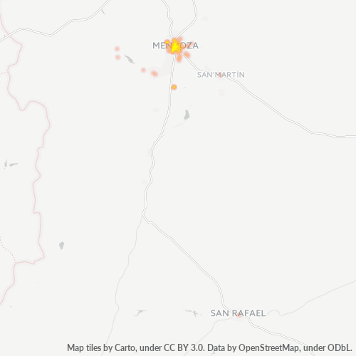 5519 Mapa de calor de densidad empresarial