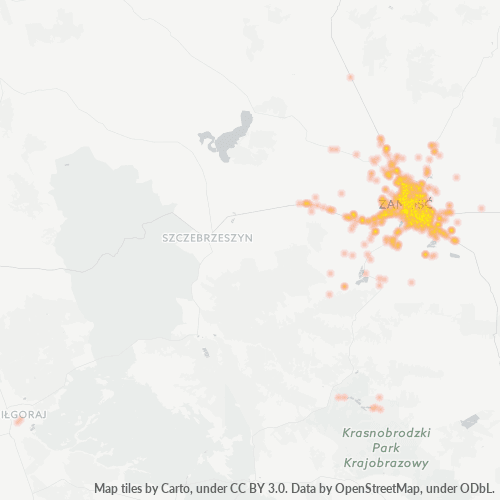 22-400 Mapa intensywności działalności gospodarczej