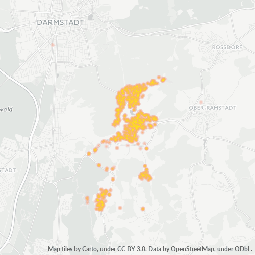Heatmap für plz 64367