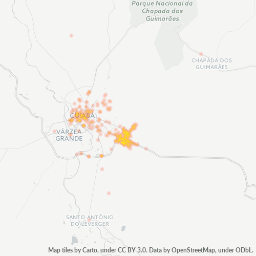 78098-000 Mapa de calor de densidad empresarial