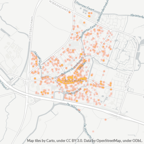 Heatmap voor postcode 8701