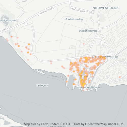 Heatmap voor postcode 3221