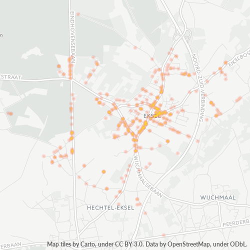 Heatmap voor postcode 3941