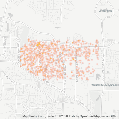 38139 Business Density Heatmap