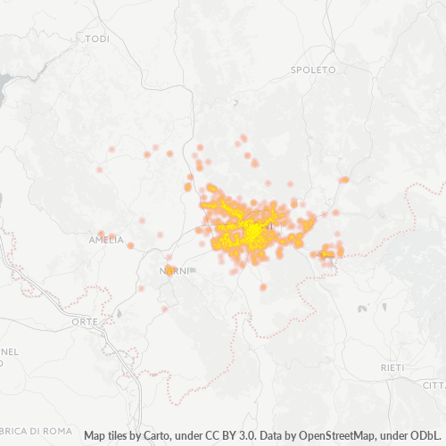 05100 Mappa di concentrazione per la densità di aziende