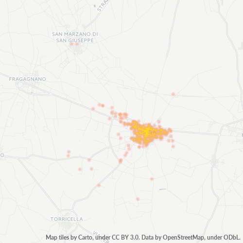 Mappa di calore per cap 74028