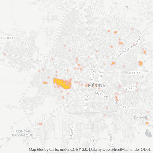 97240 Mapa de calor de densidad empresarial