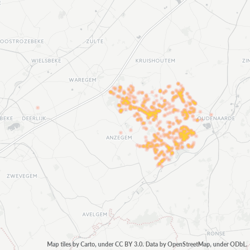 Heatmap voor postcode 9790
