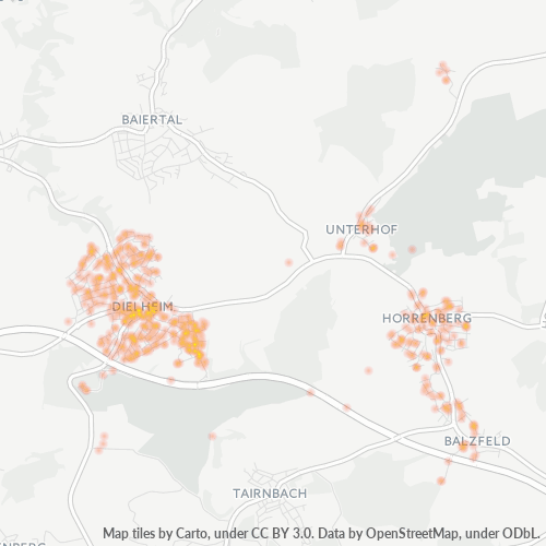 Heatmap für plz 69234