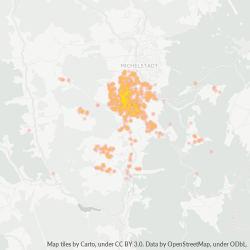 Heatmap für plz 64711