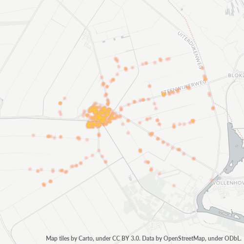 Heatmap voor postcode 8316