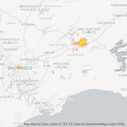 12300-000 Heatmap de Densidade da Empresa