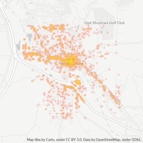 44663 Business Density Heatmap