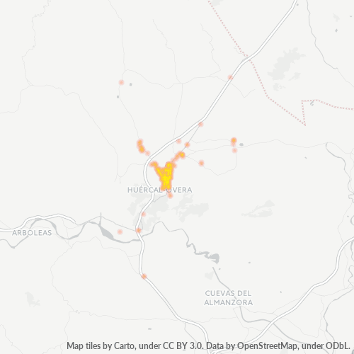 Mapa de calor para código postal 04600