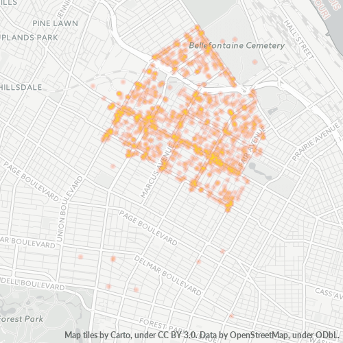 63115 Business Density Heatmap
