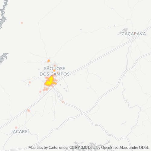 12243-000 Mapa de calor de densidad empresarial